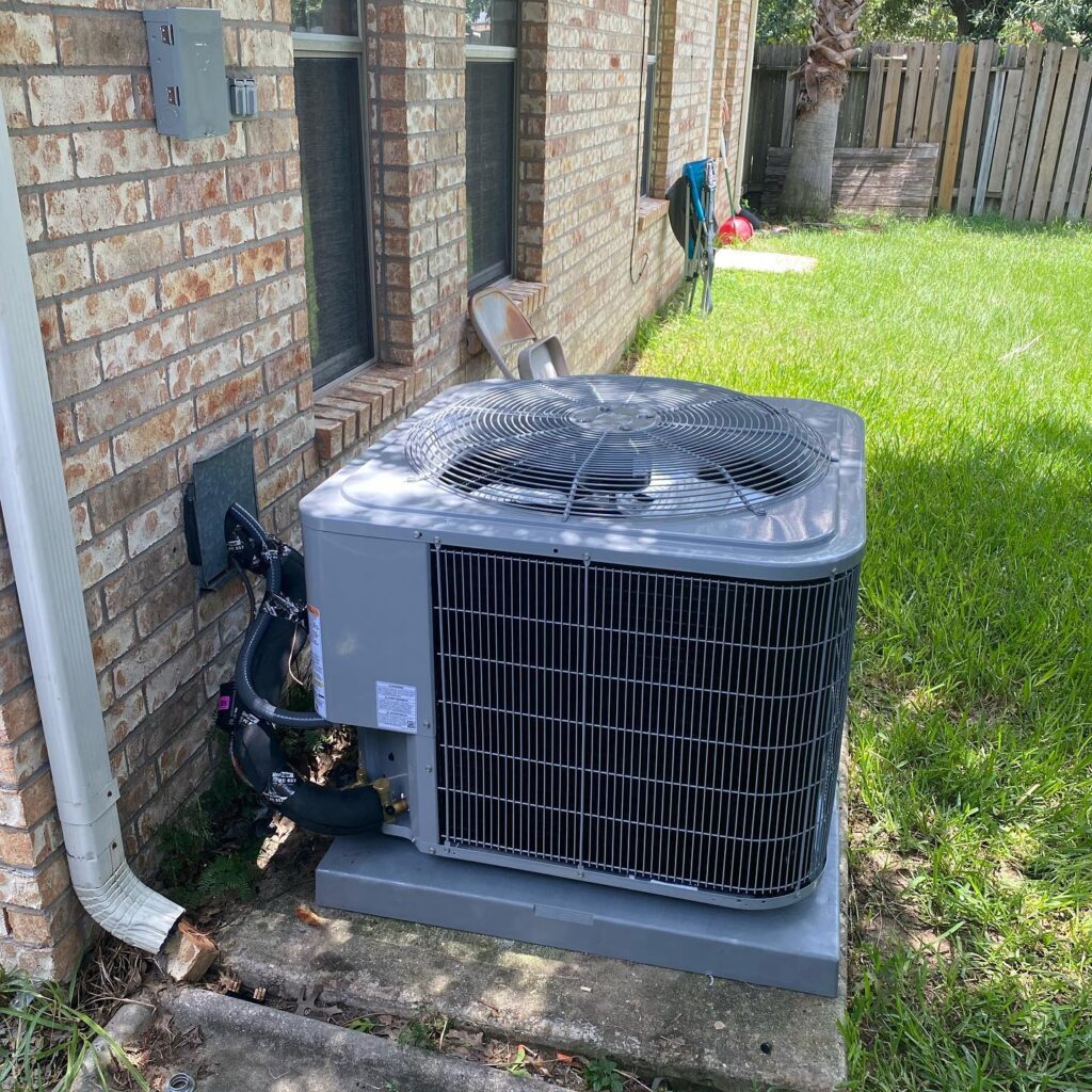 Professional contractor from Global Air Service servicing commercial HVAC unit