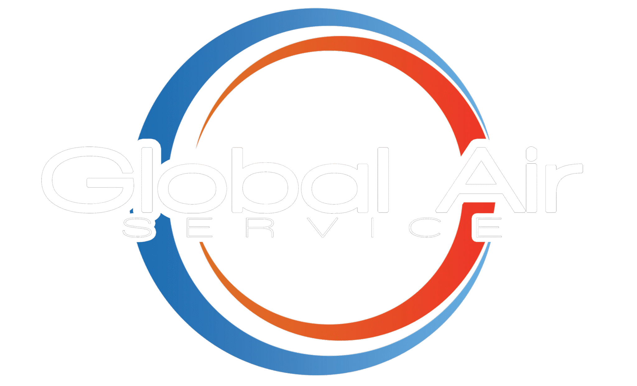 Technician cleaning and scaling white air conditioning unit for Global Air Service